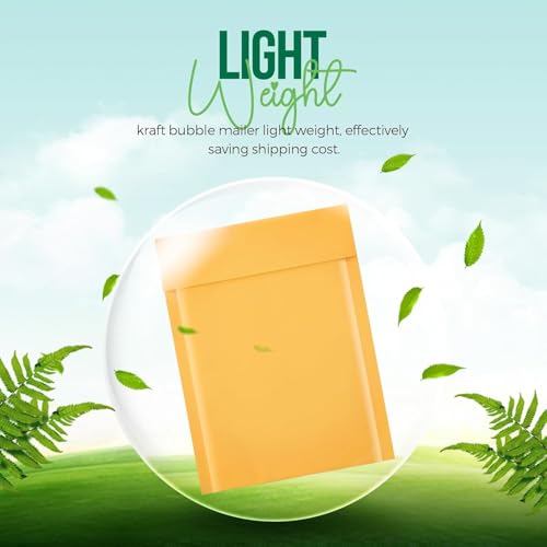 Fuxury Kraft Bubble Mailer 6x10 1200 Pack Usable Size 6x9" Padded Envelopes - color: Yellow, size: 6x10" 1200PC