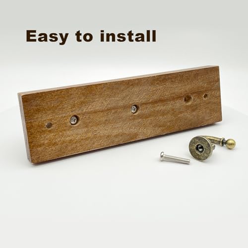 6.7 inch Wooden Key Holder for Wall, Decorative Key Rack with 3 Hooks