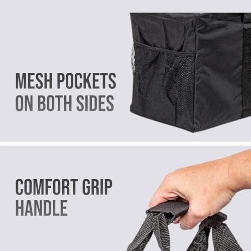 Extra Large Utility Tote Bag - Oversized Collapsible Beach Bag - Black - color: Black