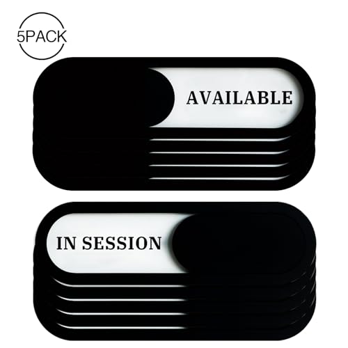 In Session/Available Slider Sign 5Pack, Acrylic, Black - color: In Session/Available, size: 5 PCS