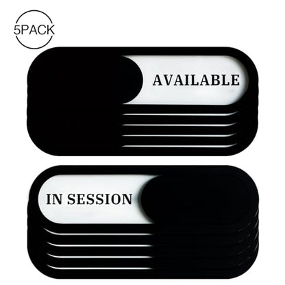 In Session/Available Slider Sign 5Pack, Acrylic, Black - color: In Session/Available, size: 5 PCS