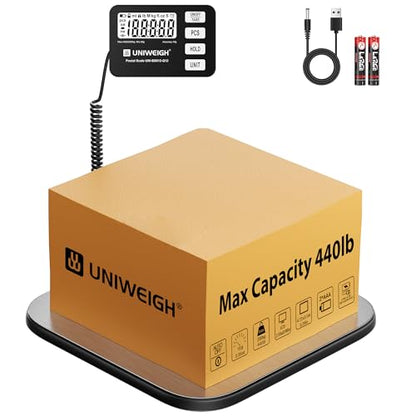 UNIWEIGH Shipping Scale 440lb/0.35oz Accuracy Digital Postal Scale