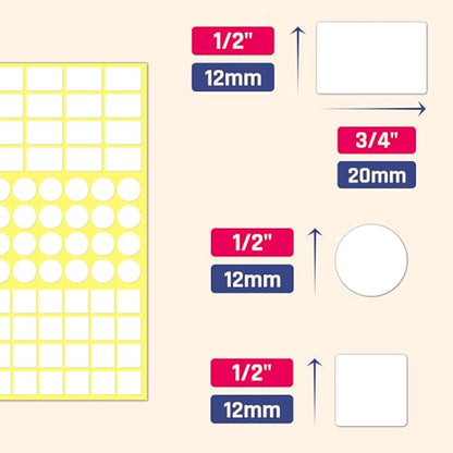 4000 Pieces, Small Price Stickers, White Pricing Labels to Write On