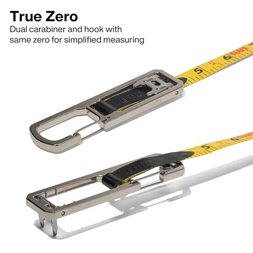 Klein Tools 94100RT 100-Foot Open Reel Tape Measure, PVC-Coated Fiberglass Tape with Carabiner and Hook, 3:1 Planetary Gear System, Metal Stake, Double-Sided Measurements - size: 100-Foot
