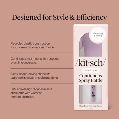 Kitsch Continuous Spray Bottle for Hair – Sheer Violet, 150ml - color: Sheer Violet