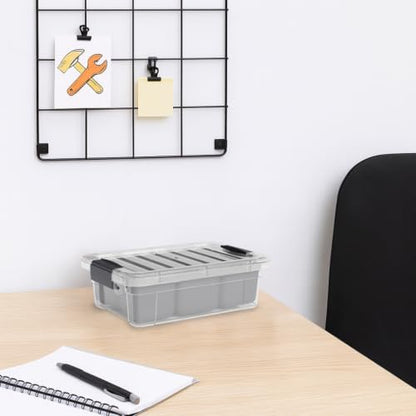 Superio Mini Storage Container Organizing Bin with Removable Tray Plastic Tools, Sewing, Crafts Box, 1.25 Qt. - size: X Mini 1.25 Qt. Flat