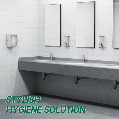 anydry Commercial Soap Dispenser Wall Mounted 37oz Brushed Stainless Steel - color: Polished