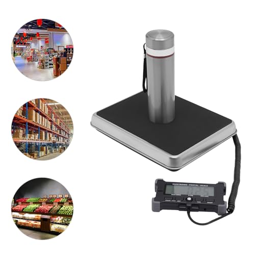 Digital Shipping Postal Scale, 440LBS Weight Commercial Stainless Steel Digital Mail Parcel Scale Multiple Shipping Scale with LCD Display& Extended Cord for Business, Warehouse, Home