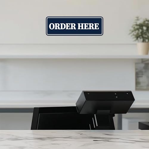 Signs ByLITA Standard Order Here Sign (Red) - Small - color: Red / White, size: Small (2" x 6")