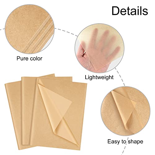 NEBURORA 60 Sheets Kraft Tissue Paper Set Brown Gift Wrap Paper(Kraft) - color: Kraft