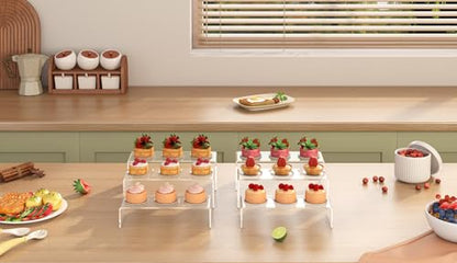 6 Pack Clear Acrylic Display Risers, Tiered Stands for Collectibles, Figures, Perfume, Retail Countertops and Shelves - color: Clear, size: 6PCS