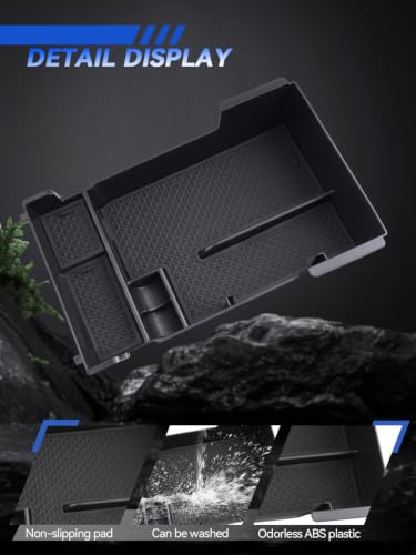 for Mazda3 Center Console Organizer 2019-2025 2026 Mazda Mazda3 Hatchback/Sedan Accessories Armrest Tray Middle Storage Box Insert Container Durable ABS Plastic - size: for 2019-2026 Mazda Mazda3