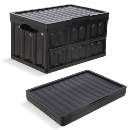 Collapsible Storage Bins,Collapsible Crates Basket (45L 1PK Black) - color: 45L 1PK Black