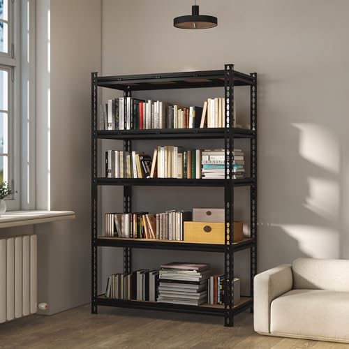72" H Heavy-Duty Garage Shelving | Metal Garage Storage Racks, 4,800-pound Capacity; Adjustable Shelving for Garage Storage, Multi-Purpose Shelving Unit,72H*55W*24.03D (72H*55W*24.03D) - size: 72H*55W*24.03D