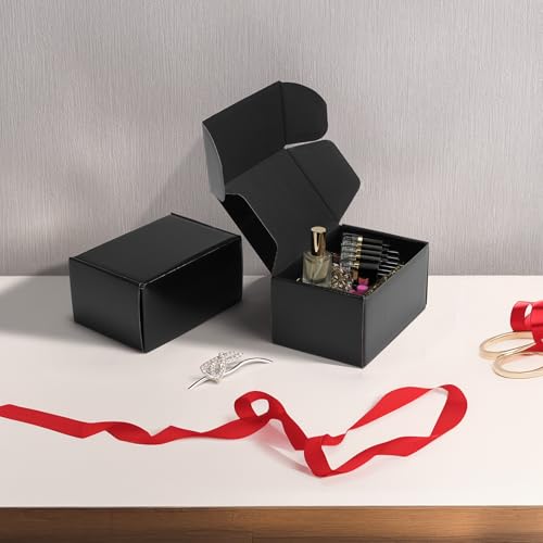 Rempry 40 Pack 6x4x3 Black Shipping Boxes, Small Cardboard Mailer Boxes for Small Business Shipping Packaging - color: Black, size: 6X4X3-40 Pack