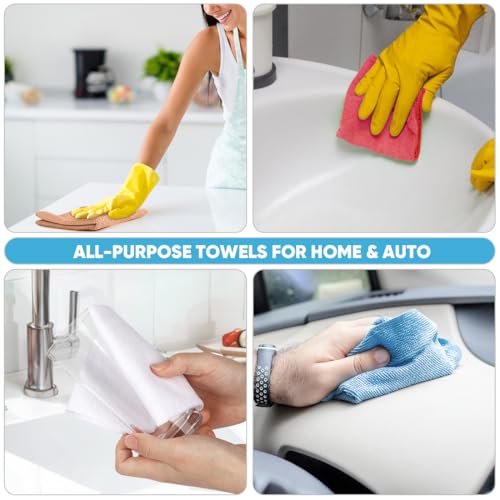AIDEA Microfiber Cleaning Cloth Roll-75PK, Paper Towels 11.5"×11.5", Brown - color: Coffee