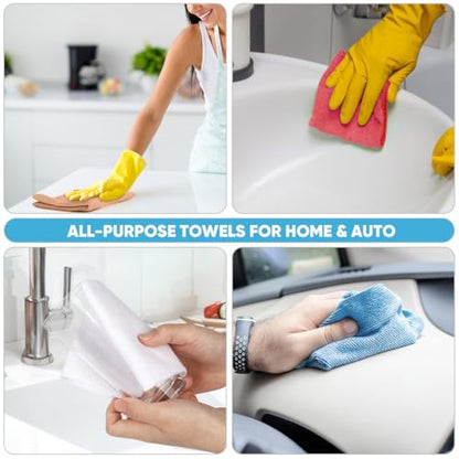AIDEA Microfiber Cleaning Cloth Roll-75PK, Paper Towels 11.5"×11.5", Brown - color: Coffee