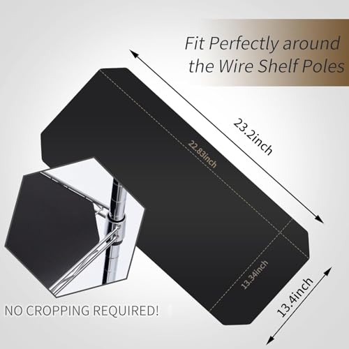 Poofzy Wire Shelf Liner 14" x 24", Set of 3 Black - color: Black, size: 14"x24" 3pcs