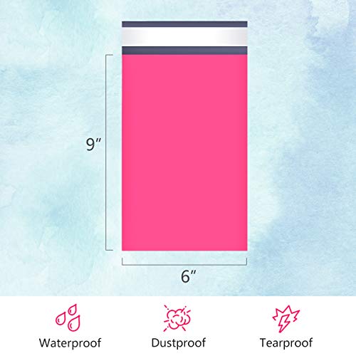 UCGOU Small Poly Mailers 6x9 Inch Hot Pink 200 Pack Plastic Shipping Bags - color: Hot Pink, size: 6X9" 200PC