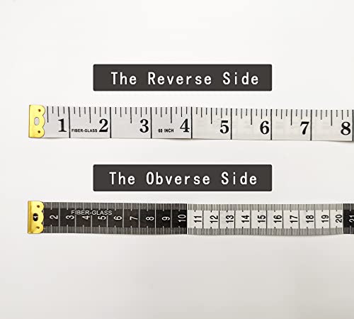 3 Pack Soft Measuring Tape for Body ,Double Scale Fabric Craft Tape Measure Sewing Tailor Cloth Flexible Ruler for Weight Loss 60 inch/150cm,White - size: 3