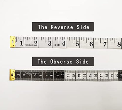 3 Pack Soft Measuring Tape for Body ,Double Scale Fabric Craft Tape Measure Sewing Tailor Cloth Flexible Ruler for Weight Loss 60 inch/150cm,White - size: 3