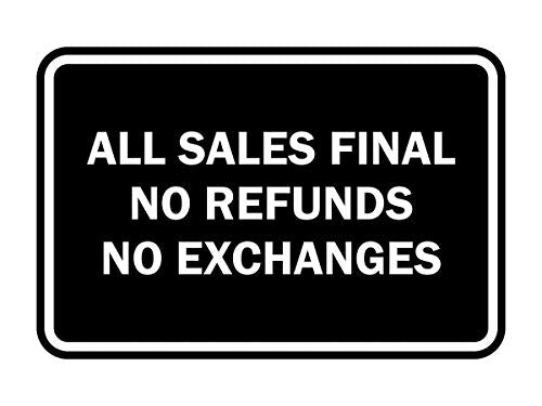 Signs ByLITA Classic Framed All Sales Final Sign (Black) - Medium 10 Pack - color: Black, size: Med (5" x 7") 10 Pack