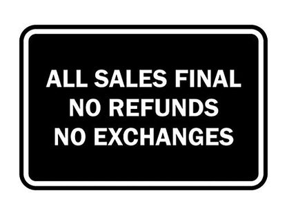 Signs ByLITA Classic Framed All Sales Final Sign (Black) - Medium 10 Pack - color: Black, size: Med (5" x 7") 10 Pack