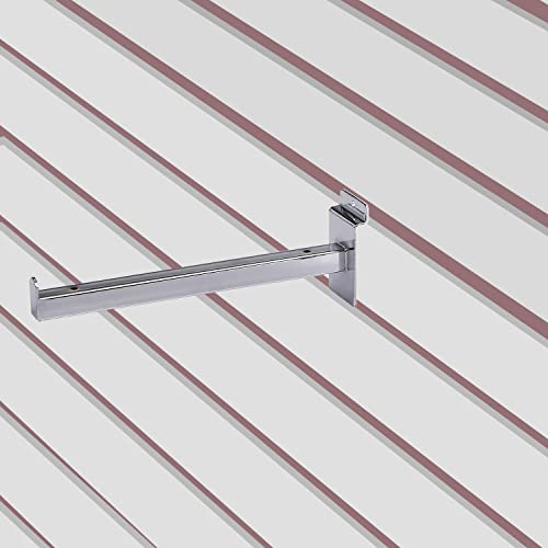 KEILEOHO 16 PCS 10 Inch Slatwall Deluxe Hooks, Heavy Duty Slatwall Shelf Brackets, Slatwall Display Hooks Panel Hooks for Garage, Shop, Retail Display - size: 16 PCS