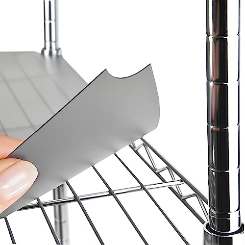 Dualso Wire Shelf Liner Wire Rack Shelf Mat-Thick Wire Shelf Cover-Waterproof Plastic Shelf Liner,Metal Shelf Liner-Easy Use Wire Shelving Cover for Closet (Charcoal,18''x36'' (Set of 4)) (WSL) - color: Charcoal, size: 18"W x 36"L
