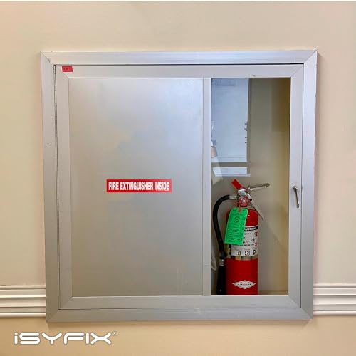 iSYFIX Fire Extinguisher Inside Sign, 9x1.7 Inch, Red Reflective, 5 Pack - color: Red Reflective, size: 9x1.7 (5 Pack)
