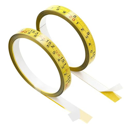 2Pcs Steel Self-Adhesive Measuring Tape, Imperial & Metric Tape Ruler - size: 4m