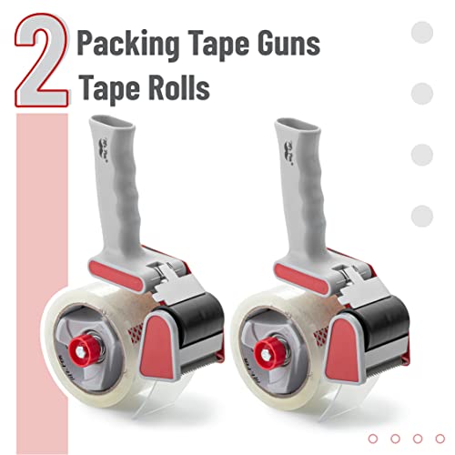 Mr. Pen- Heavy Duty Packing Tape Dispenser Gun, 2 Inch - color: Red, size: 2 Pack