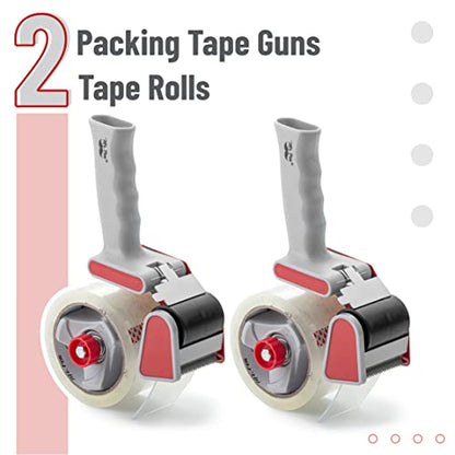 Mr. Pen- Heavy Duty Packing Tape Dispenser Gun, 2 Inch (Pack of 4) - color: Red, size: 8 Pack