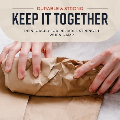 Brown Kraft Butcher Paper Roll - 18 Inch x 150 Feet - USA Made - Food-Grade Paper for Wrapping and Smoking Meat, BBQ, Grilling, Perfect Brisket Crust - Durable, Unbleached, Uncoated & Unwaxed - size: 18 Inches x 150 Feet (1-Pack)