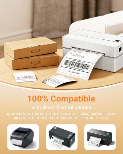 4x6 Thermal Shipping Labels Fanfold, Direct Thermal Printer Labels - size: Fanfold 4000 Shipping Labels