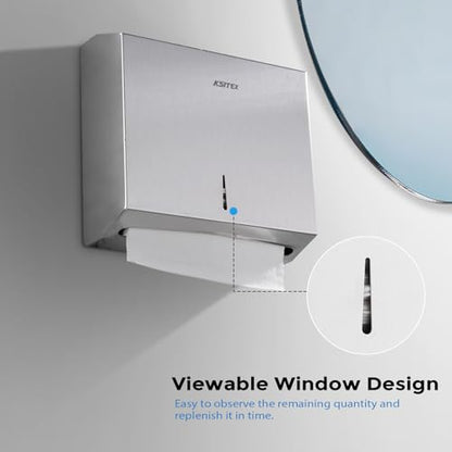 Paper Towel Holder Dispenser Wall Mount,SUS304 Stainless Steel - color: Silver-5823s1