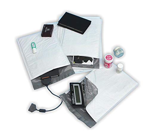 SupplyAir Poly Bubble Mailers 5x10 Inches #00 Self-Seal Padded Shipping Envelopes 10 Pack Silver Waterproof Cushioned Mailing Bags
