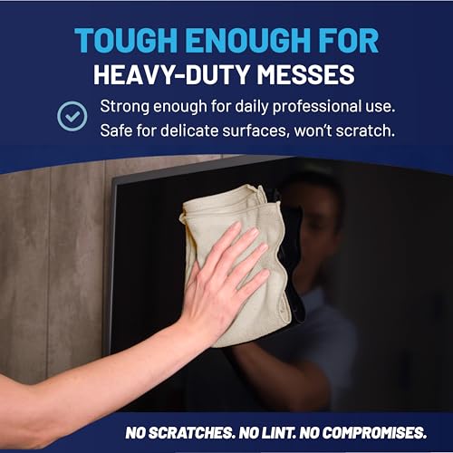 MW Pro Microfiber Cleaning Cloth | Sand | 12 Pack | 16” x 16” | All Purpose Microfiber Towels - Clean, Dust, Polish, Scrub, Absorbent - color: Sand