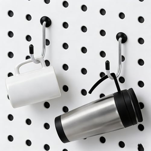 Pegboard Hook Locks, for Stopping Hooks from Falling Off, 60PCS, Black - color: Black