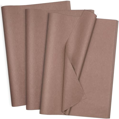 Jkopsnr 100 Sheets Brown Tissue Paper 20x14 Inches - color: Brown, size: 14x20
