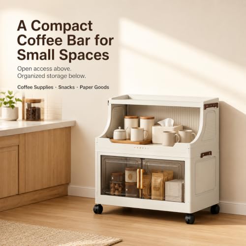 2 Tier Stackable Storage Bins with Lids & Wheels - color: Clear, size: 2 Tier