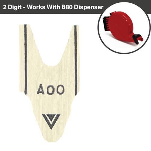 1 Roll of 2-Digit T80 Yellow Take a Number Tickets for D80 Ticket Dispenser - 2000 / roll (Yellow) - color: Yellow