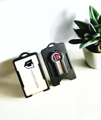 FicaraCo RSA and ID Badge Holder *Nearly Indestructible* (Single RSA ID Badge Holder - Midnight Black) - style: Single RSA ID Badge Holder (Midnight Black)