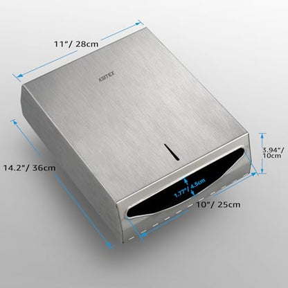 Paper Towel Holder Dispenser Wall Mount,SUS304 Stainless Steel - color: Silver-5821s1