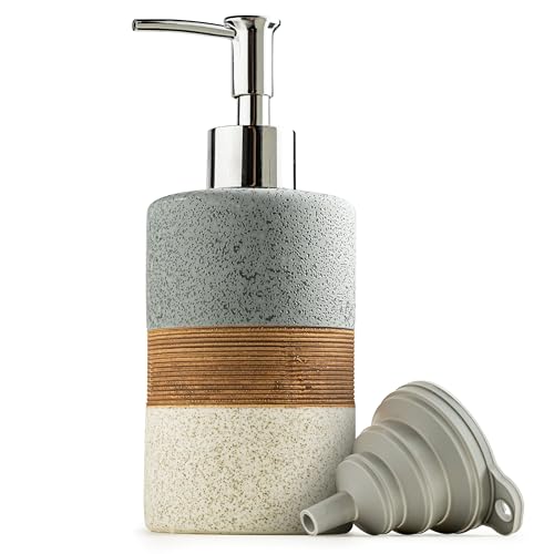 Hand Soap Dispenser Set for Bathroom, Kitchen Dish Soap Dispenser - color: Gray and White, size: 1xSoap Dispenser