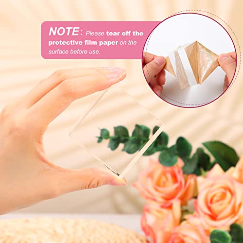 Vicenpal 4 Pieces Acrylic Square Display Block 2 x 2 x 1 Inches