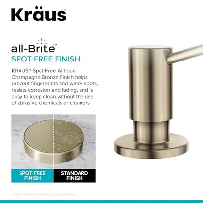 KRAUS Kitchen Soap and Lotion Dispenser in Spot-Free Antique Champagne Bronze, KSD-43SFACB - color: Spot Free Antique Champagne Bronze