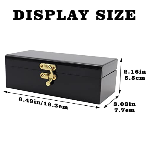 Black Acrylic Lockable Cash Box, Money Holder, Cash Organizer, Single Row Currency Tray, Money Storage Box - color: Black