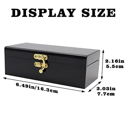 Black Acrylic Lockable Cash Box, Money Holder, Cash Organizer, Single Row Currency Tray, Money Storage Box - color: Black