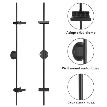 Americanflat 30" Picture Frame Stand - Wall Mounted Frame Stand - Artwork and Photo Easel with Adaptive Clamps for Different Frame Profiles - Ideal for 20x30 Frame - Black - size: 30 inch